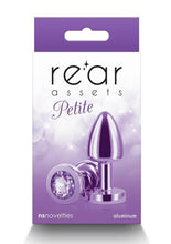 Load image into Gallery viewer, Rear Assets Aluminum Anal Plug - Petite - Metal/Purple - XSmall
