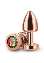 Load image into Gallery viewer, Rear Assets Aluminum Anal Plug - Petite - Metal/Multicolor/Rainbow/Rose Gold - XSmall
