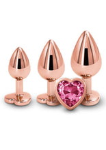Load image into Gallery viewer, Rear Assets Aluminum Anal Plug Trainer Kit - Pink/Rose Gold - 3 Pieces
