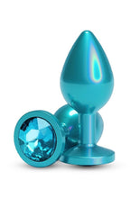 Load image into Gallery viewer, Rear Assets Chrome Anal Plug - Teal - Medium
