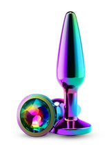 Load image into Gallery viewer, Rear Assets Chrome Tapered Anal Plug - Multicolor - Medium

