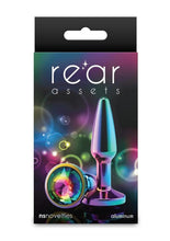Load image into Gallery viewer, Rear Assets Chrome Tapered Anal Plug - Multicolor - Small
