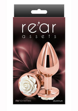 Load image into Gallery viewer, Rear Assets Rose Aluminum Anal Plug - Rose Gold/White - Medium
