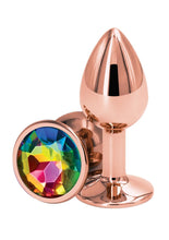 Load image into Gallery viewer, Rear Assets Rose Gold Anal Plug - Rainbow - Small
