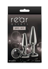Load image into Gallery viewer, Rear Assets Tapered Trainer Chrome Plated Anal Plugs Kit - Gray/Grey - 3pc/Set

