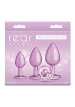 Load image into Gallery viewer, Rear Assets Trainer Chrome Plated Anal Plugs Kit (3pc Set) - Iridescent - Pink
