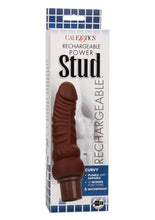 Load image into Gallery viewer, Rechargeable Power Stud Curvy Silicone Vibrating Dong - Chocolate
