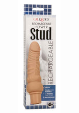 Load image into Gallery viewer, Rechargeable Power Stud Curvy Silicone Vibrating Dong - Vanilla
