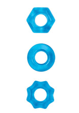 Load image into Gallery viewer, Renegade Chubbies Super Stretchable Cock Rings - Blue - Set Of 3
