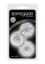 Load image into Gallery viewer, Renegade Chubbies Super Stretchable Cock Rings - Clear - Set Of 3

