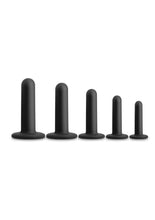 Load image into Gallery viewer, Renegade Dilator Kit Silicone Anal Plugs with Suction Cups - Black - 5 Piece
