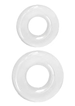Load image into Gallery viewer, Renegade Double Stack Super Stretchable Cock Rings - Clear - Set Of 2
