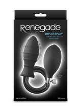 Load image into Gallery viewer, Renegade Inflataplay Silicone Inflatable Anal Plug - Black
