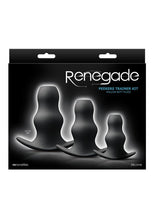 Load image into Gallery viewer, Renegade Peekers Trainer Silicone Hollow Butt Plugs Kit - Black - 3 Per Set
