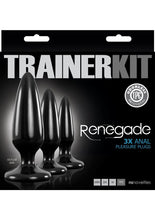 Load image into Gallery viewer, Renegade Pleasure Plug Trainer Anal Plugs - Black - Set Of 3
