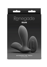 Load image into Gallery viewer, Renegade Rain Rechargeable Silicone Prostate and Taint Massager with Remote Control - Black
