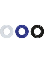 Load image into Gallery viewer, Renegade Stamina Rings Cock Rings - Assorted Colors - Set Of 3

