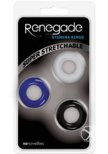 Load image into Gallery viewer, Renegade Stamina Rings Cock Rings - Assorted Colors - Set Of 3

