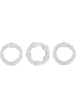 Load image into Gallery viewer, Renegade Super Stretchable Intensity Cock Rings - Clear - Set Of 3
