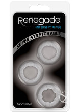 Load image into Gallery viewer, Renegade Super Stretchable Intensity Cock Rings - Clear - Set Of 3
