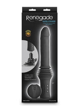 Load image into Gallery viewer, Renegade Super Stroker Rechargeable Silicone Thrusting Vibrator with Suction Cup - Black
