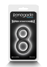 Load image into Gallery viewer, Renegade Twofold Silicone Cock Ring - Black
