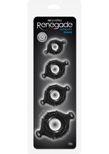 Load image into Gallery viewer, Renegade Vitality Cock Ring Kit - Black - 4 Per Set
