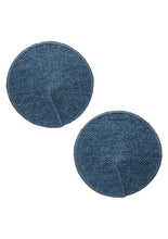 Load image into Gallery viewer, Ride &#39;Em Premium Denim Collection Round Pasties - Blue
