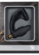 Load image into Gallery viewer, RO-Zen Vibrating Silicone Cock Ring with Butt Plug - Black
