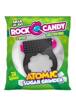 Load image into Gallery viewer, Rock Candy Atomic Sugar Grinder Vibrating Cock Ring - Black
