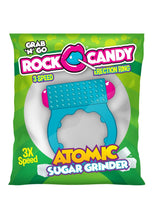 Load image into Gallery viewer, Rock Candy Atomic Sugar Grinder Vibrating Cock Ring - Blue
