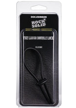 Load image into Gallery viewer, Rock Solid Lasso Double Lock Adjustable Silicone Cock Ring - Black
