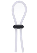 Load image into Gallery viewer, Rock Solid Lasso Double Lock Adjustable Silicone Cock Ring - White
