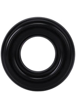 Load image into Gallery viewer, Rock Solid Ribbed Donut Silicone Cock Ring - Black
