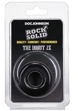 Load image into Gallery viewer, Rock Solid The 2x Donut Cock Ring - Black - XXLarge
