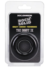 Load image into Gallery viewer, Rock Solid The 3x Donut Cock Ring - Black - 3XLarge
