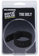 Load image into Gallery viewer, Rock Solid The Belt Adjustable Silicone Cock Ring - Black
