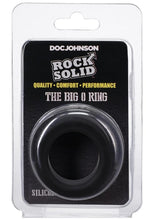 Load image into Gallery viewer, Rock Solid The Big O Silicone Cock Ring - Black
