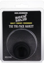 Load image into Gallery viewer, Rock Solid Tri-Pack Silicone Gasket Cock Ring - Black
