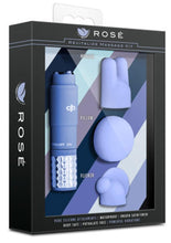 Load image into Gallery viewer, Rose Revitalize Massage Kit with Silicone Attachments - Periwinkle/Purple
