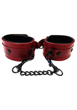 Load image into Gallery viewer, Rouge Anaconda Adjustable Wrist Cuffs - Black/Burgundy/Red
