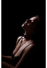 Load image into Gallery viewer, Rouge Anaconda Leather Adjustable Collar with 1 Ring
