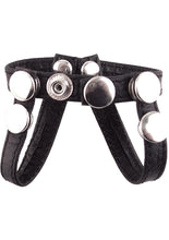 Load image into Gallery viewer, Rouge Arab Strap Leather Adjustable Cock and Balls Strap - Black

