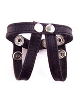 Load image into Gallery viewer, Rouge Arab Strap Leather Adjustable Cock and Balls Strap - Black
