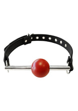 Load image into Gallery viewer, Rouge Ball Gag with Removable Ball and Stainless Steel Rod Adjustable Strap - Black/Red
