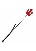 Load image into Gallery viewer, Rouge Devil Leather Riding Crop - Black/Red
