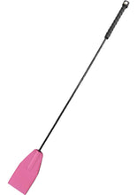 Load image into Gallery viewer, Rouge Fifty Times Hotter Leather Riding Crop - Pink
