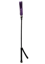 Load image into Gallery viewer, Rouge Fifty Times Hotter Short Riding Crop Slim Tip - Purple - 20in

