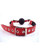 Load image into Gallery viewer, Rouge Leather Adjustable Ball Gag - Black/Red
