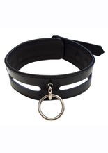 Load image into Gallery viewer, Rouge Leather Fashion Bondage Collar with O-Ring - Black
